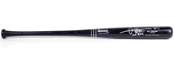 Baseball Equipment - Frank Thomas Signed Game Used Baseball Bat LOA