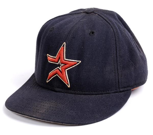 Baseball Equipment - Lance Berkman Astros Game Used Hat