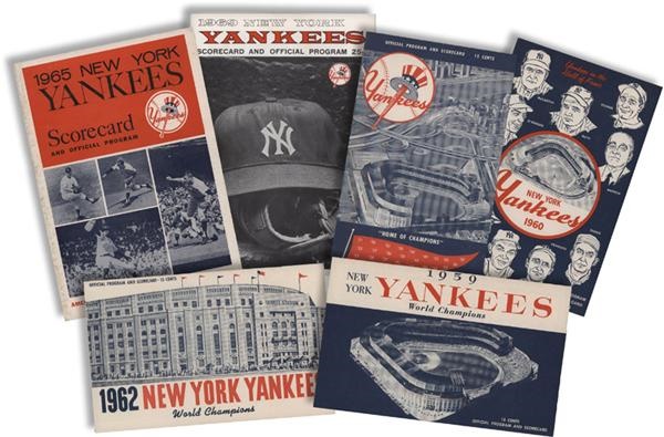 - 1958-1969 New York Yankees Programs with Mickey Mantle Day (6)