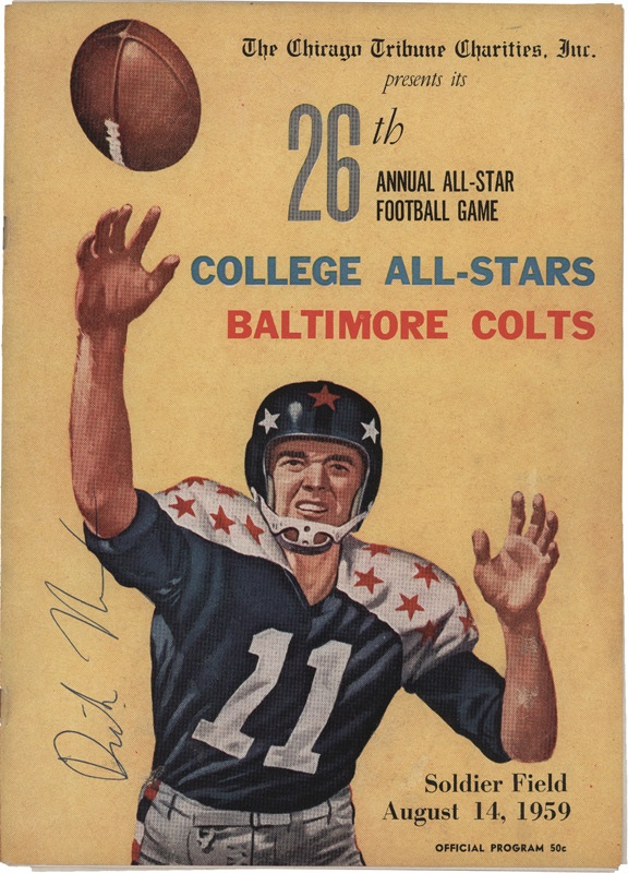 - Richard Nixon Signed All-Stars vs Colts Football Program (1959)