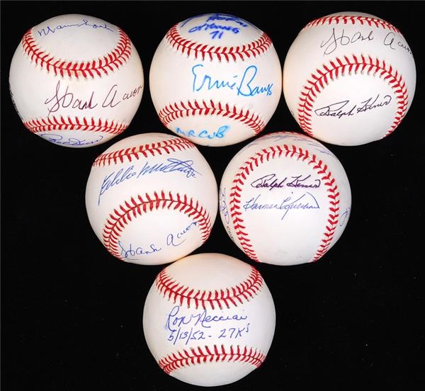- Hall of Famer and Star Multi and Single Signed Baseball Collection (6)