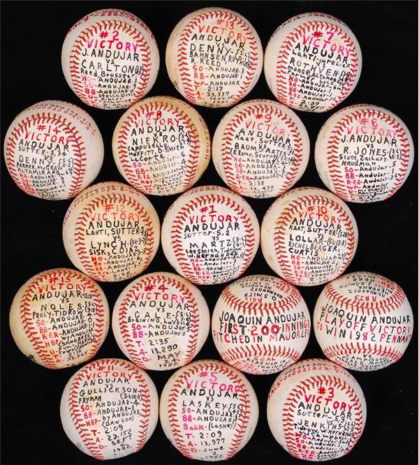 Baseball Equipment - Joaquin Andujar 1982 Win Baseballs from Andujar's collection (17)