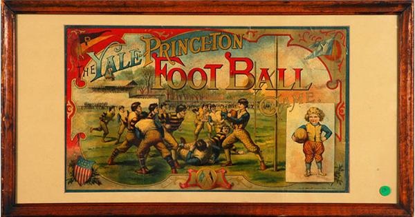 - Colorful 1895 Yale - Princeton Football Board Game Cover