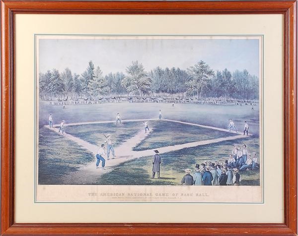 - The American National Game of Baseball Print by Currier and Ives