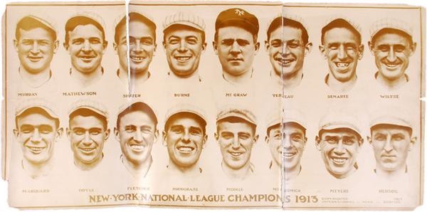 - 1913 New York Giants Large Display Photo with Christy Mathewson