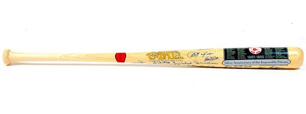 Baseball Autographs - 1967 Boston Red Sox Signed Cooperstown Bat Co Decal Bat with (27) Signatures