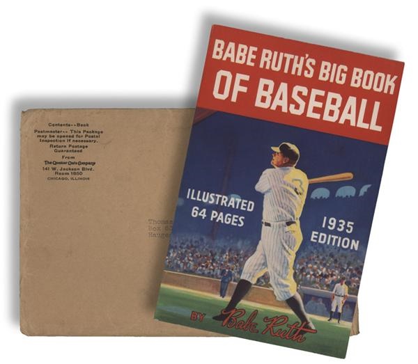 - 1935 Quaker Babe Ruth Big Book of Baseball NM-MT with Original Mailing Envelope