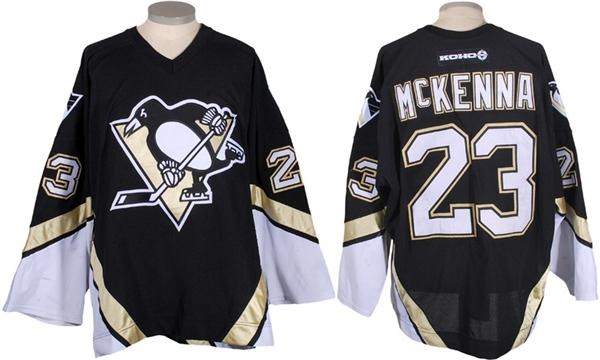 Game Used Hockey - 2002-03 Steve McKenna Pittsburgh Penguins Game Worn Jersey