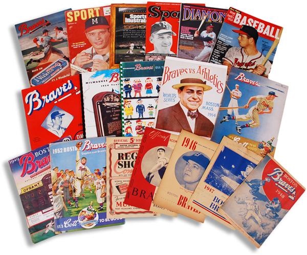 Boston/Milwaukee  Braves Publications with Yearbooks and Programs (18)