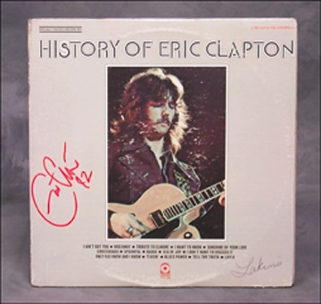 - Eric Clapton Signed Album Jacket, 1992 (12x12")