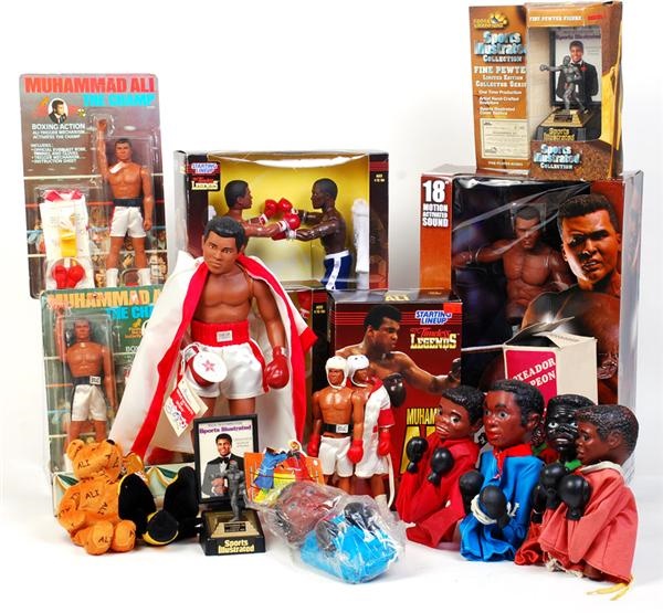 - Large Collection of Muhammad Ali (one signed) Dolls (18)