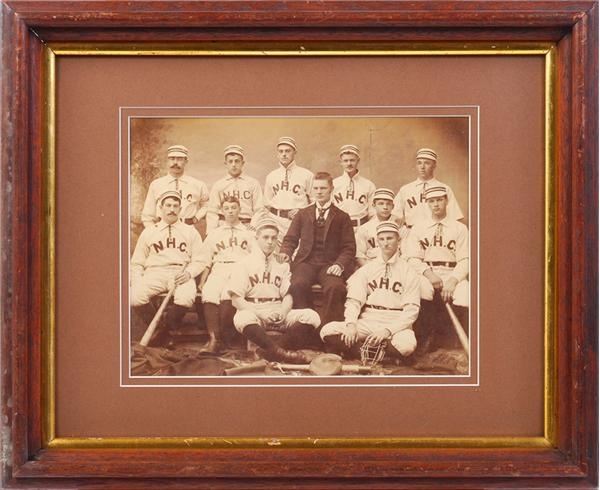 - High Quality 1880's New Hampshire College Baseball Team Cabinet Photo