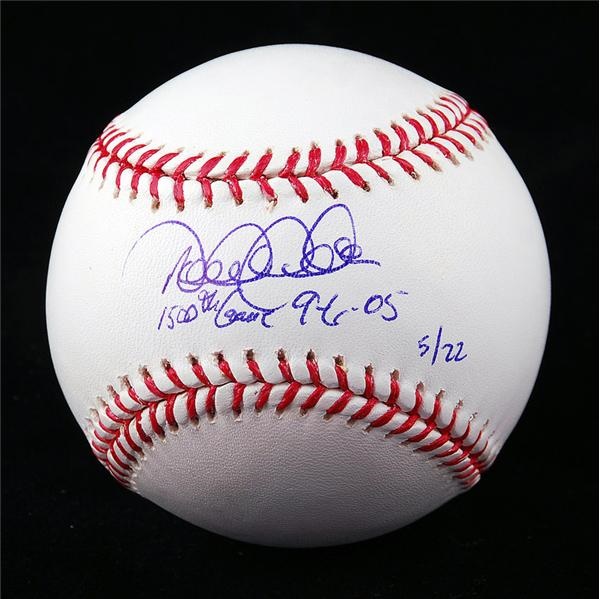 Baseball Autographs - Derek Jeter 1500th Hit Limited Edition Signed Baseball #5/22 Steiner