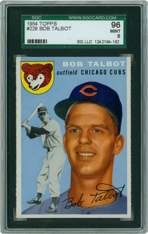 - 1954 Topps #229 Bob Talbot SGC 96 MINT 9