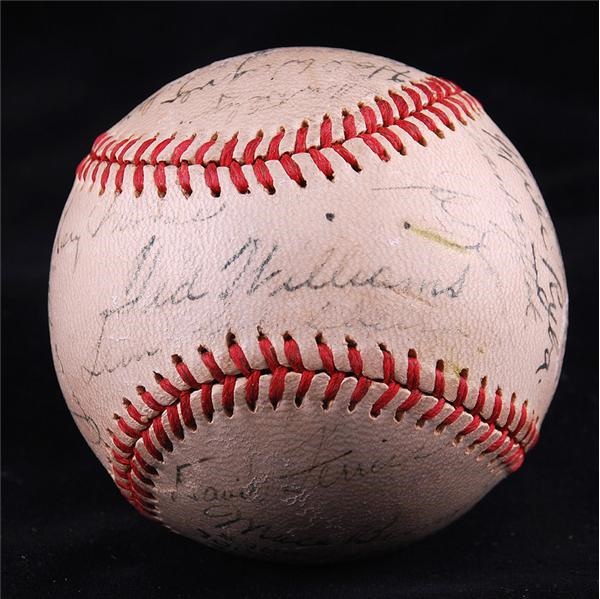Baseball Autographs - 1946 Boston Red Sox AL Champions Team Signed Baseball