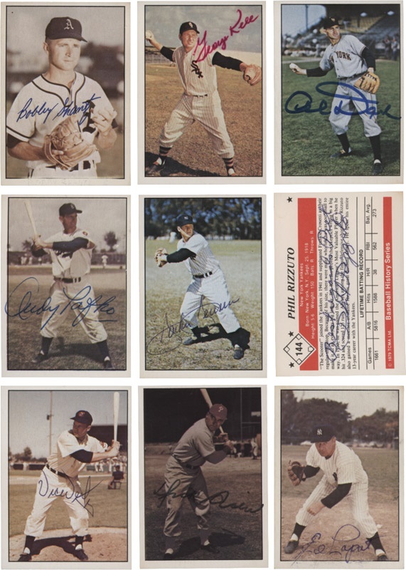 Baseball Autographs - (66) Old Timers & Hall of Famers Signed Baseball Cards.