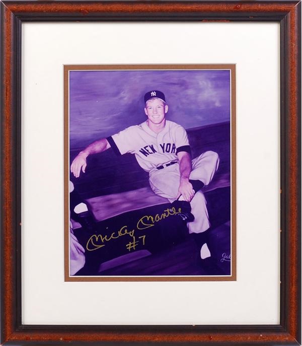 Mickey Mantle Signed Photo by Gallo