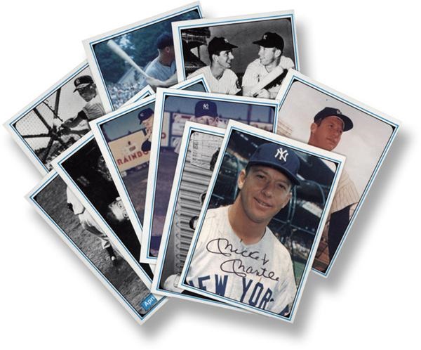 Baseball Autographs - 1982 Mickey Mantle Baseball Card Set with Card #1 Signed by Mantle