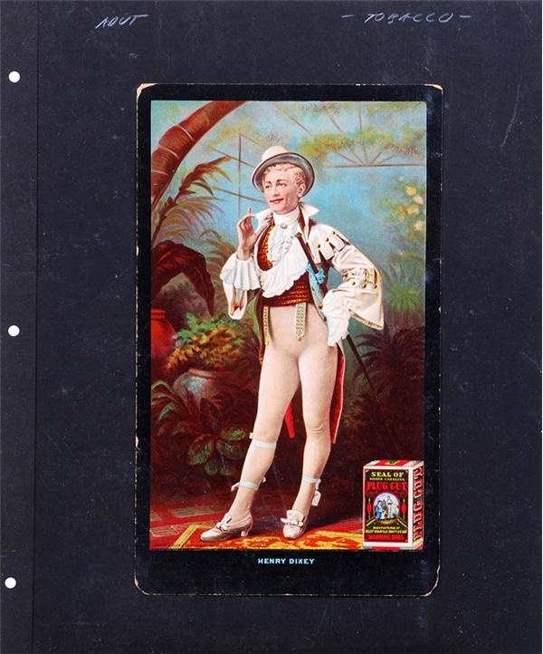 - 1880's Marburg Actor Large Advertsing Tobacco Card (7.5 x 12.5)