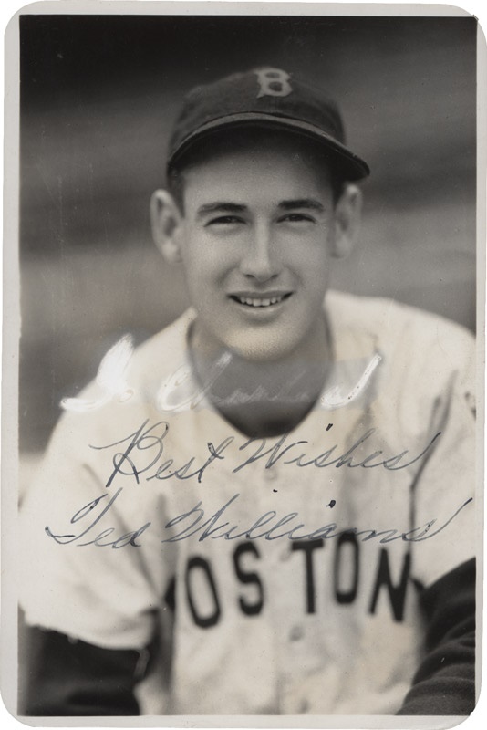 Baseball Autographs - Ted Williams Signed George Burke Photo