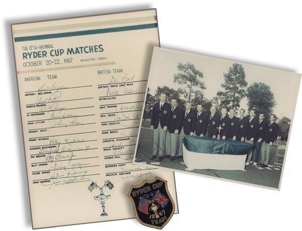 1967 Ryder Cup Lot with Jacket Patch, Photo and Participant Gift Photo (3)