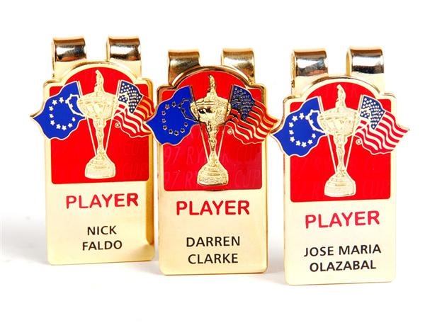 - 1997 Ryder Cup Golf Player Money Clips (3)