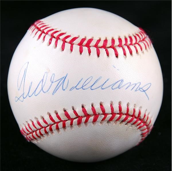 Baseball Autographs - Ted Williams Single Signed Baseball UDA