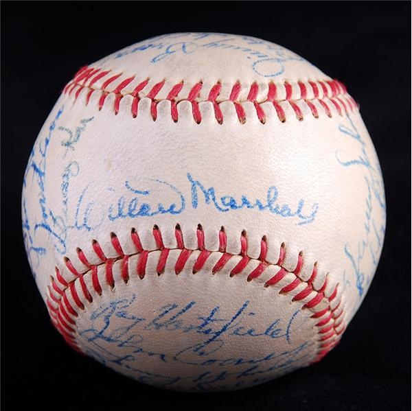 Baseball Autographs - 1951 Boston Braves Team Signed Baseball