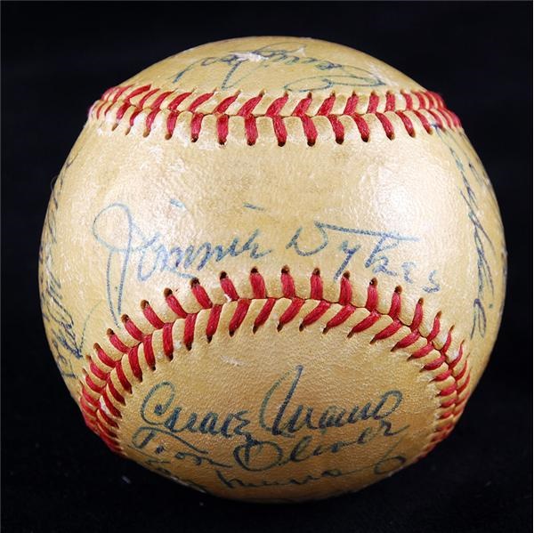 Baseball Autographs - 1953 Philadelphia Athletics Team Signed Ball w/ LOA