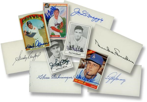 Baseball Autographs - Baseball Stars and Hall of Famers Signed Cards (22)