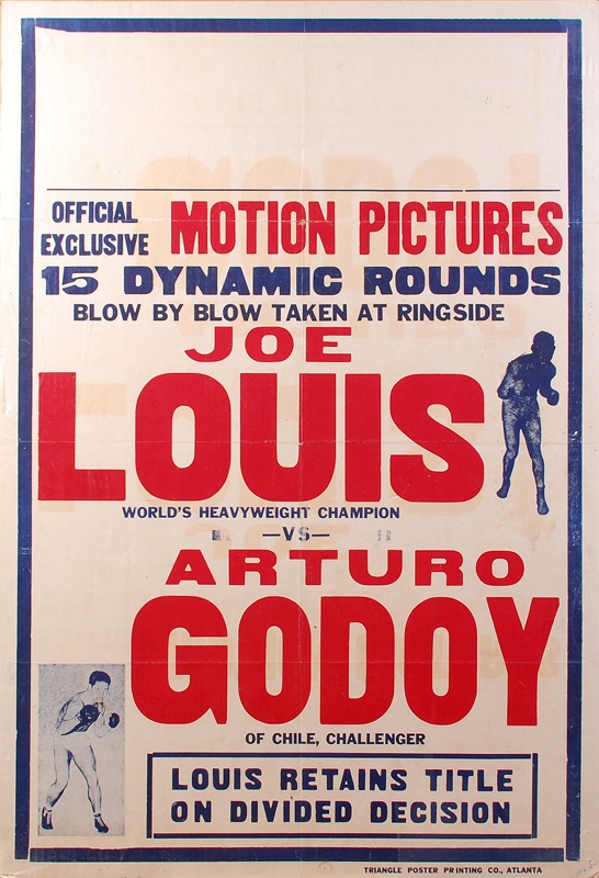Muhammad Ali & Boxing - Joe Louis vs. Arturo Godoy Fight Poster