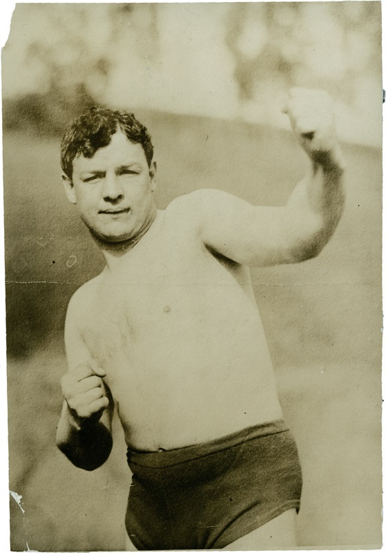 Muhammad Ali & Boxing - Rare Photograph of World Heavyweight Boxing Champ Marvin Hart (1909)