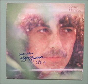 - George Harrison Autographed Album Jacket (12x12")