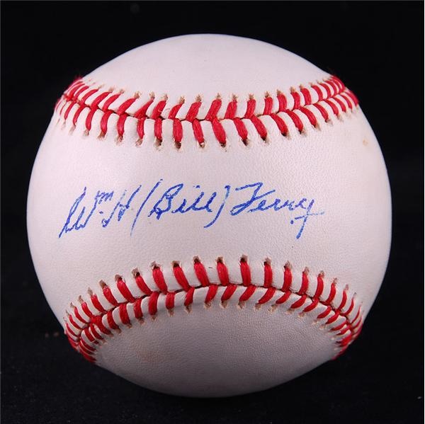 Baseball Autographs - Bill Terry Single Signed Baseball