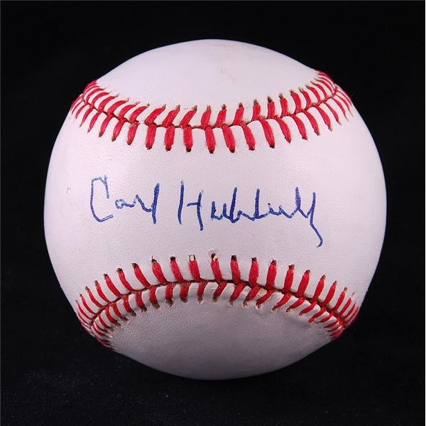 Baseball Autographs - Carl Hubbell Single Signed Baseball