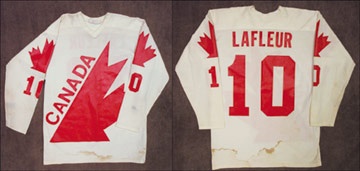 - 1976 Guy Lafleur Canada Game Worn Jersey