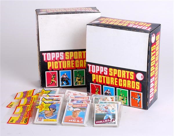 - 1985 Topps Baseball Card Rack Pack Boxes (2)