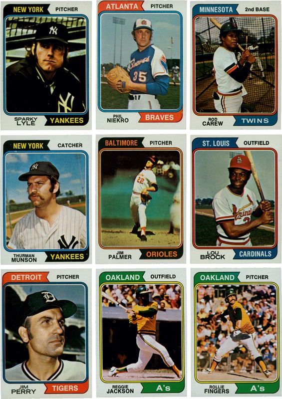 High Grade 1974 Topps Baseball Card Complete Set with Traded Set