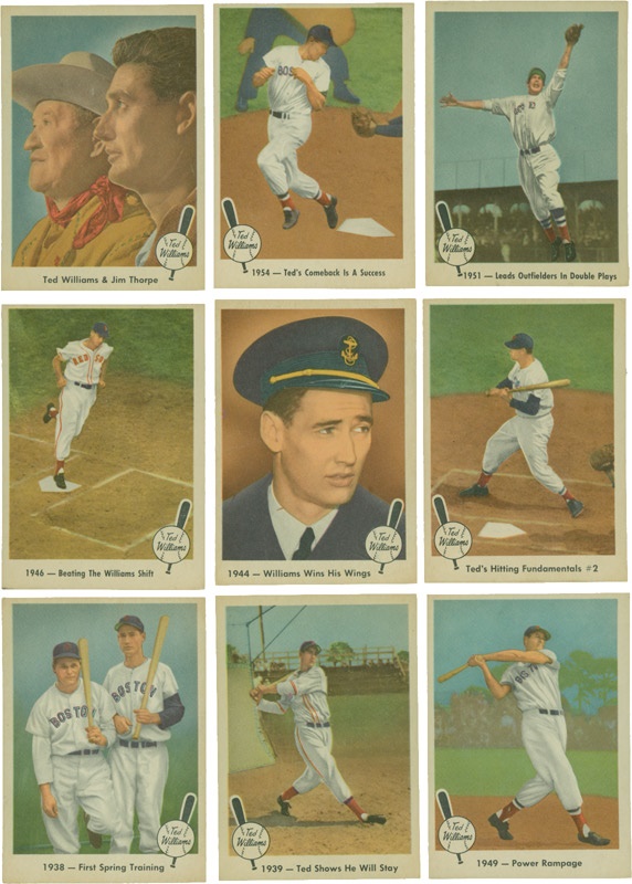 - 1959 Fleer Ted Williams Baseball Cards (30)