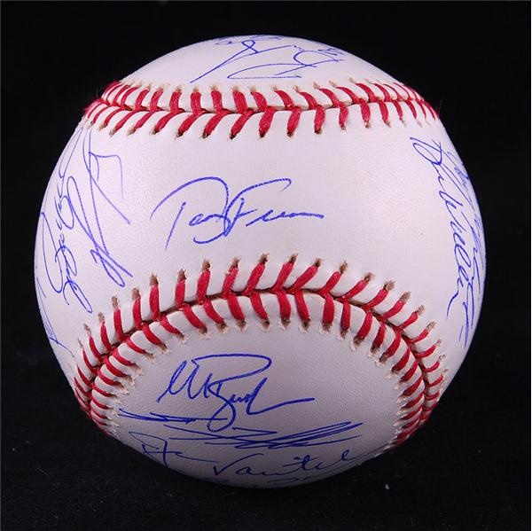 Baseball Autographs - 2004 Boston Red Sox World Champions Team Signed Baseball