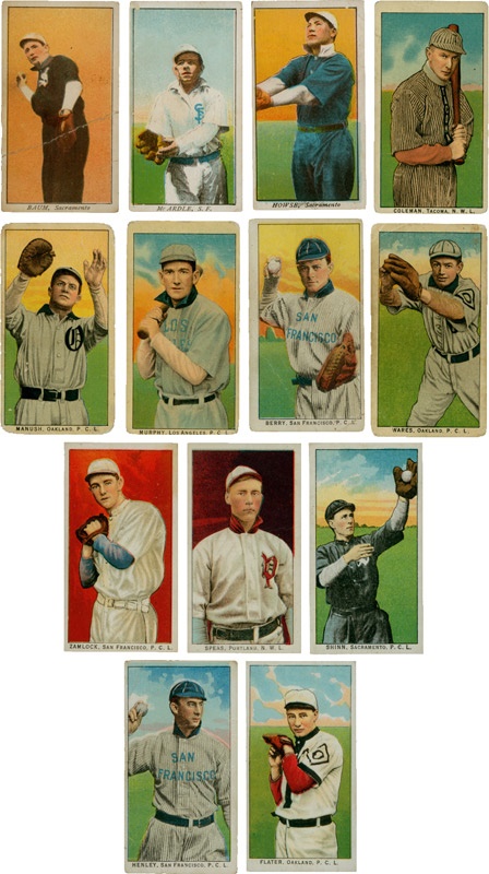 (13) 1909-11 T212 Obak Cards w/ 1st Series