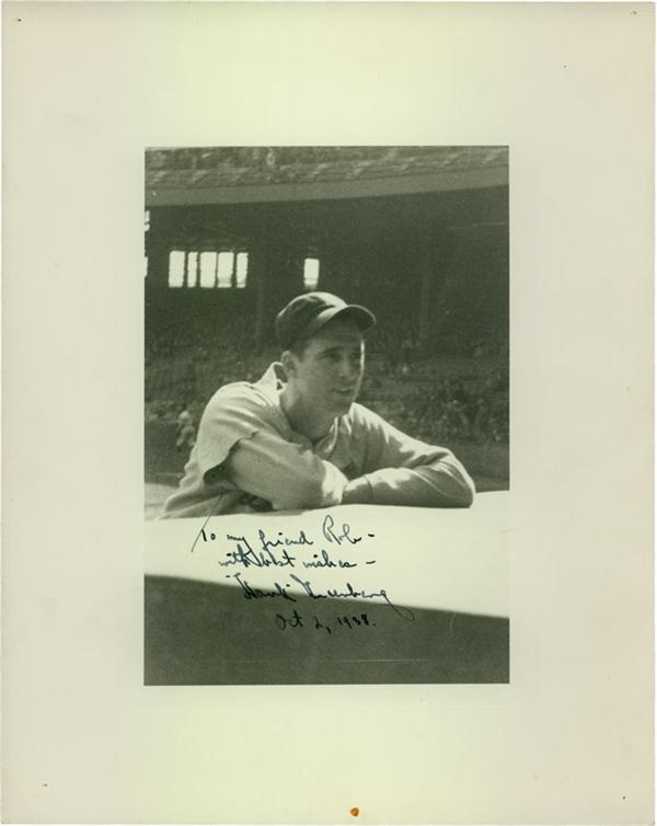 Baseball Autographs - 1938 Hank Greenberg Signed Photo
