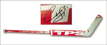 - 1998 Curtis Joseph Nagano Olympics Game Used Stick