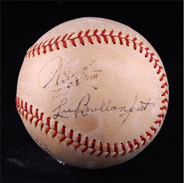 Baseball Autographs - 1940 World Series Umpire Signed Baseball with Bill Klem