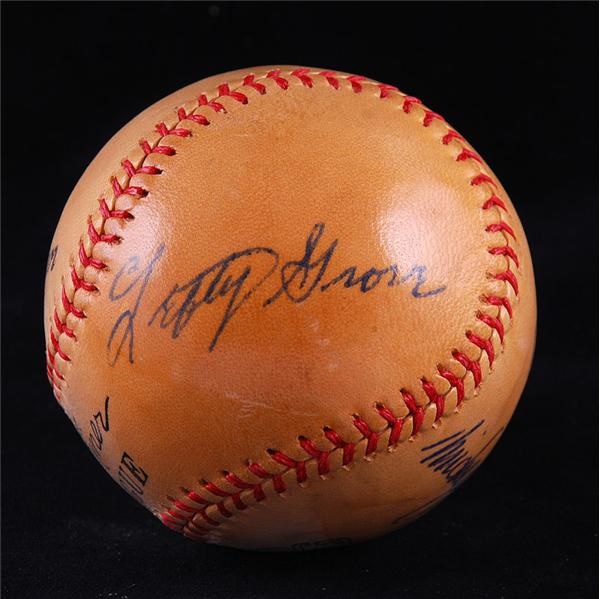 - 1955 Lefty Grove Signed Baseball