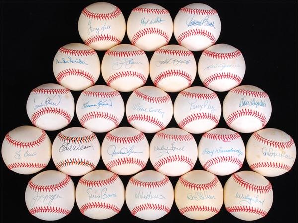 Baseball Autographs - (23) Hall of Famers & Superstars Signed Baseball Lot w/ Drysdale