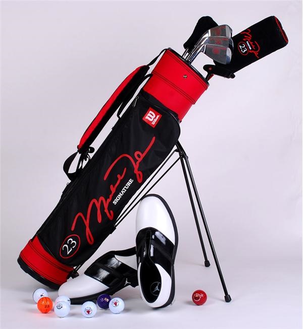 - Collection of Michael Jordan Golf Equipment-Clubs, Bag, Balls, Shoes