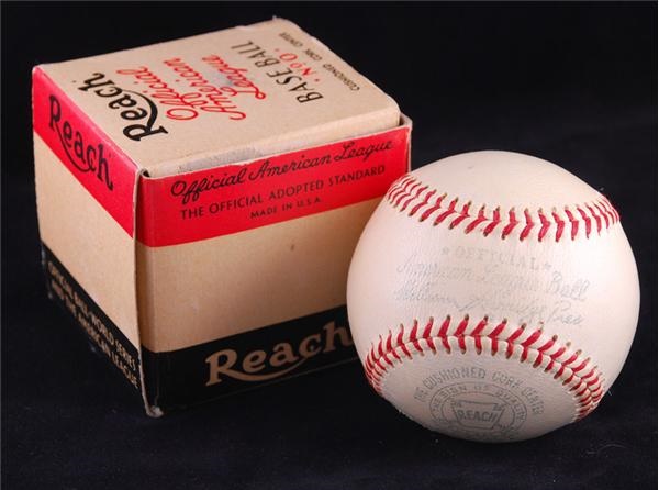 - Unused 1950's Harridge OAL and Giles ONL Baseballs In Original Box (2)