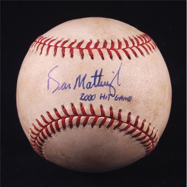 Don Mattingly 2000 Hits Game Used Baseball
