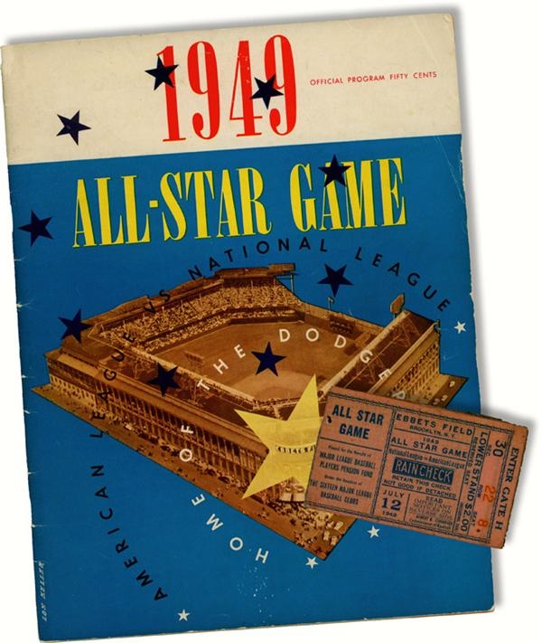 - 1949 All Star Program and Ticket Stub